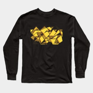 Geometric pattern triangles yellow Long Sleeve T-Shirt